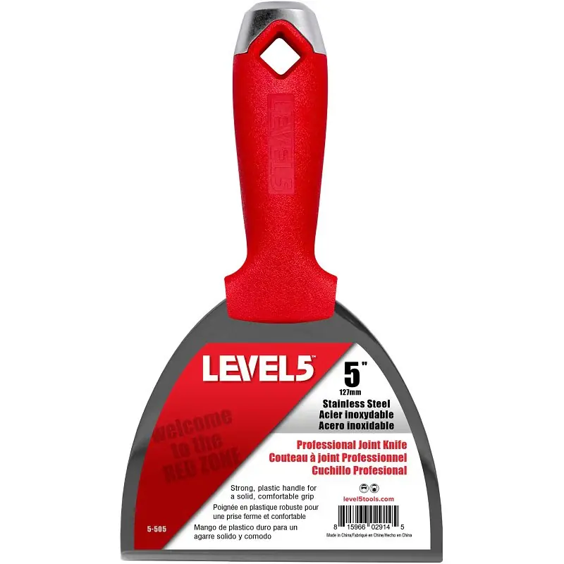 Special Discount Level5 5-505 Joint Knife, 5 in W Blade, Stainless Steel Blade, Solid Grip Handle, Polypropylene Handle, Pack of 4