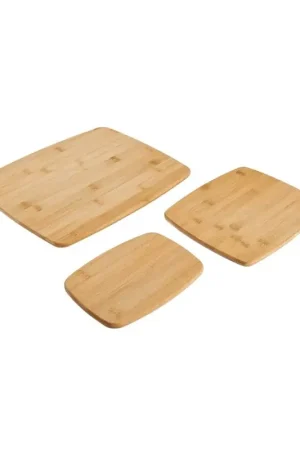 Affordable Farberware 5070344 Cutting Board Set, 1/4 in Thick, Bamboo, Brown, Natural, Pack of 3