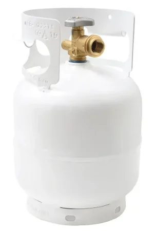Professional Grade Flame King YSN5LB Cylinder with Overfill Protection Device, 5 lb Tank, Steel, White