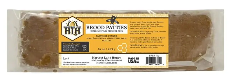 Holiday Sale Harvest Lane Honey PPBB-102-6 Brood Patties, 1 lb Pack