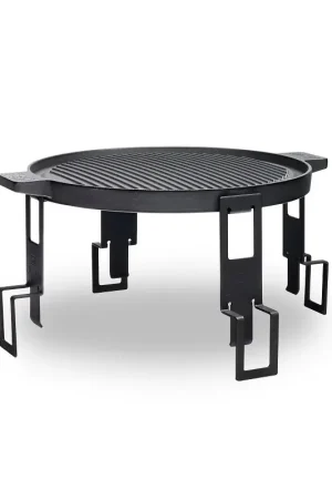 Ukiah TK-1008-GRD 2-Sided Fire Pit Cooktop, Cast Iron, Black Same Day Shipping