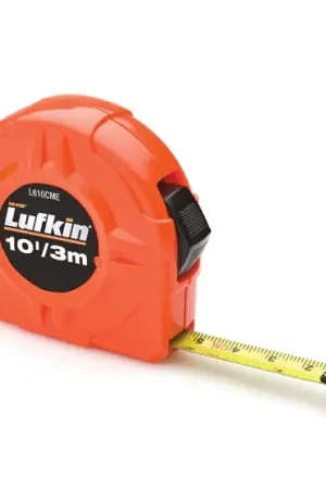 Same Day Shipping Crescent Lufkin L600N Series L610CMEN Tape Measure, 10 ft L Blade, 1/2 in W Blade, Steel Blade, ABS Case, Orange Case