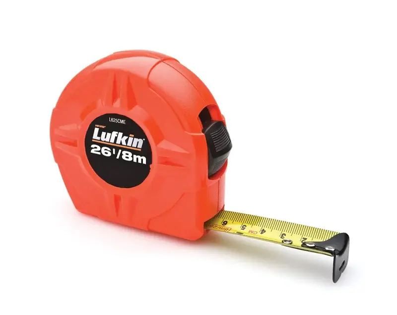 Crescent Lufkin L600N Series L625CMEN Tape Measure, 25 ft L Blade, 1 in W Blade, Steel Blade, ABS Case, Orange Case Price Drop
