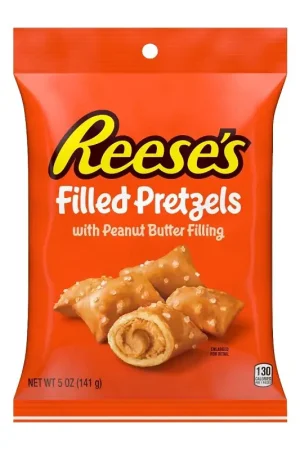 Hot Picks Reese's 848026 Filled Pretzel, Peanut Butter, 5 oz Bag, Pack of 12