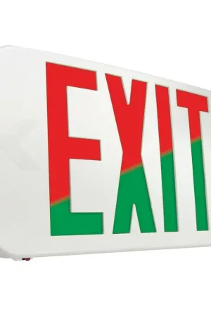 Sure-Lites APX7RG Exit Light, 11-5/8 in OAW, 7-3/16 in OAH, 120/277 VAC, 3.12 W, LED Lamp, Thermoplastic Fixture, White Free Returns