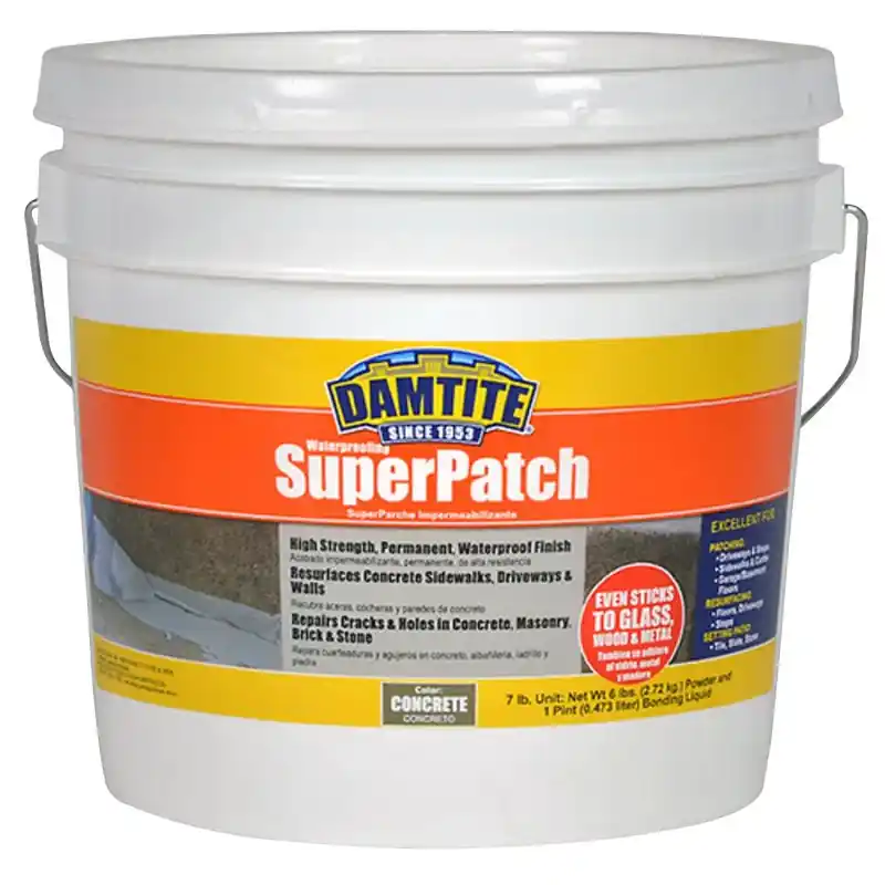 Fast Shipping Damtite SuperPatch 04072 Waterproofing Mortar, Gray, 7 lb, Pail