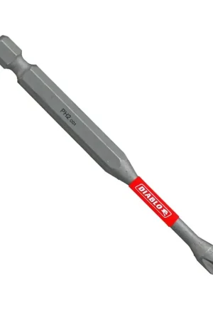 While Supplies Last Diablo DPH235P2 Drive Bit, #2 Drive, Phillips Drive, 1/4 in Shank, Hex Shank, 3-1/2 in L