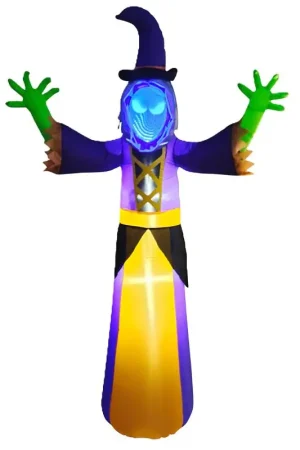 Best Price Santas Forest 94006 Inflatable Faceless Witch Decor, 7-1/2 ft H, Polyester/PVC, Purple, Internal Light, Indoor, Outdoor