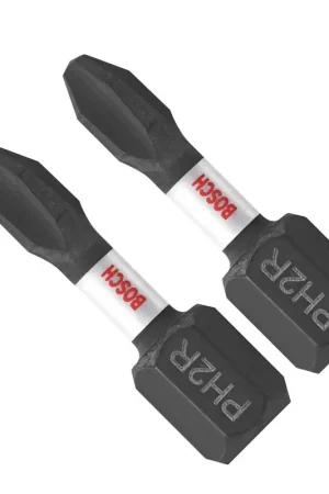 Trusted Brand Bosch Impact Tough ITPH2R102 Insert Bit, #2R Drive, Phillips Drive, 1/4 in Shank, 1 in L, Steel