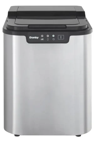 Trusted Brand Danby DIM2500SSDB Countertop Ice Maker, 25 lb, 9.8 in W, 14.17 in D, 12.87 in H, Stainless Steel