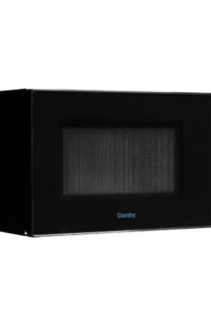 Danby DBMW1121BBB Countertop Microwave, 1.1 cu-ft, 900 W, 2 Cooking Stages, Metal, Black Fresh Stock