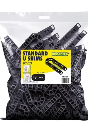 Get Yours Broadfix ST6B-US U-Shim, 6 mm Thick, 43 mm W, 101 mm L, Polypropylene