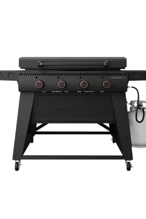 Camp Chef Gridiron 36 Series FTG36 Flat Top Griddle Grill, 48,000 Btu, 4-Burner, 634 sq-in Primary Cooking Surface Professional Grade