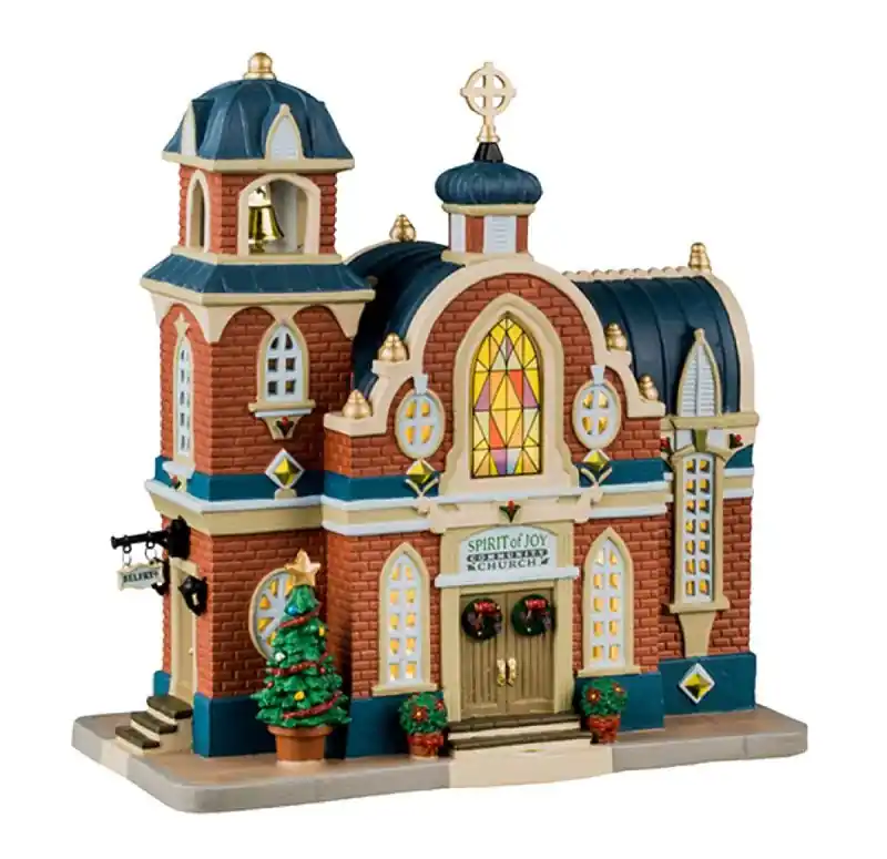 Must Have LIC LTD 45253 Spirit of Joy Community Church, Caddington Village, Porcelain, Pack of 4