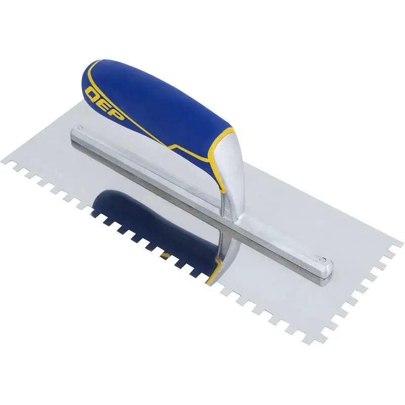 QEP 49915-12 Trowel, 11 in L, 4-1/2 in W, Square Notch, Contoured, Cushioned Grip Handle New Arrival