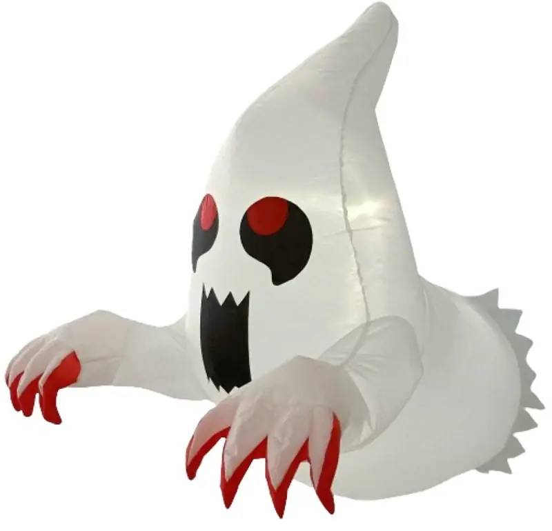 Big Sale Santas Forest 90980 Inflatable Window Popping Ghost, 3.5 ft H, Polyester, White, Internal Light/Music: Internal Light, Indoor/Outdoor
