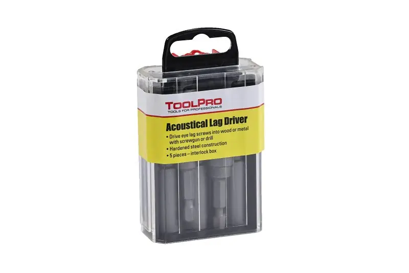 Shop Now Toolpro TP05035 Eye Lag Driver, 5-Piece, Acoustical, Steel