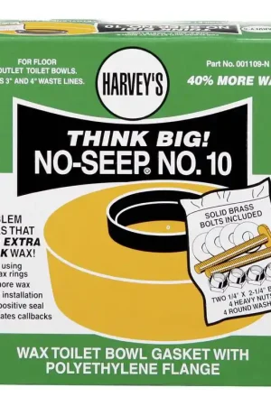Top Rated Harvey's Toilet Bowl Gasket with Wax & Flange Polyethylene