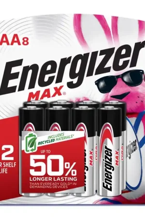 New Arrival Energizer Max AA Alkaline Batteries 8 pk Carded