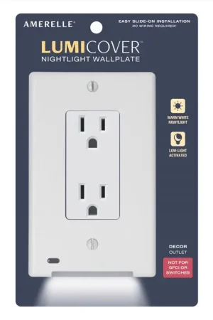 Hot Picks Lumicover White 1 gang Plastic Decorator Nightlight Wall Plate 1 pk