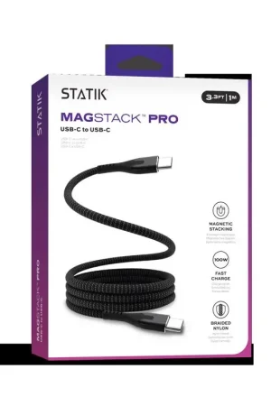 Statik MagStack Type C to Type C Cable 3.3 ft. Black Latest