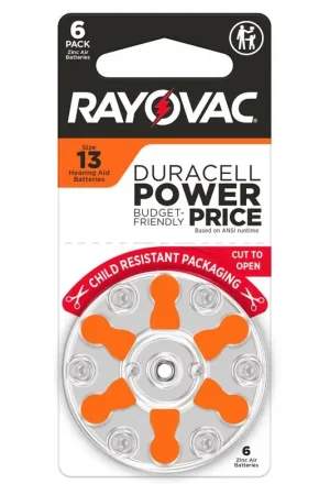 Price Cut Rayovac Zinc Air 13 1.45 V Hearing Aid Battery 6 pk