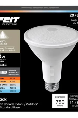 Buy Online Feit PAR30 E26 (Medium) LED Bulb Adjustable White 75 Watt Equivalence 1 pk