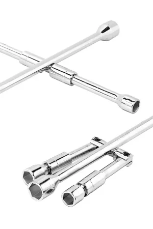 Buy Direct Performance Tool 6 Point Metric and SAE 4-Way Folding Lug Wrench 7 in. L 1 pc