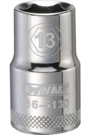 Affordable DeWalt 13 mm X 1/2 in. drive Metric 6 Point Socket 1 pc