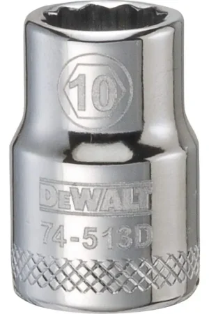 Affordable DeWalt 10 mm X 3/8 in. drive Metric 12 Point Socket 1 pc