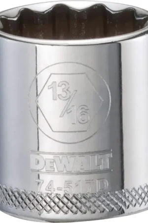 Authentic DeWalt 13/16 in. X 3/8 in. drive SAE 12 Point Socket 1 pc