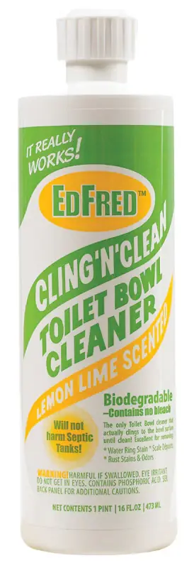 EdFred Cling 'N' Clean Lemon Lime Scent Toilet Bowl Cleaner 16 oz Liquid, Pack of 12 Markdown