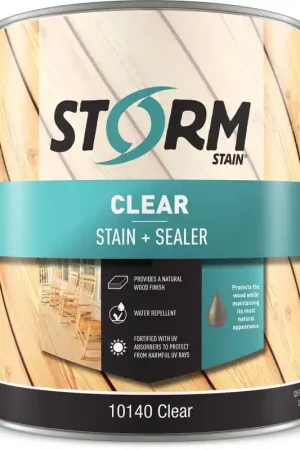 Instant Buy Storm System Transparent Clear Alkyd Exterior Stain 1 gal, Pack of 4