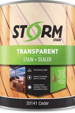 Certified Storm System Transparent Cedar Oil-Based Alkyd Exterior Stain 1 gal