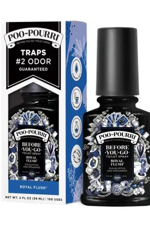 Hot Deal Poo-Pourri Royal Flush Eucalyptus and Spearmint Scent Odor Control Spray 2 oz Liquid, Pack of 12