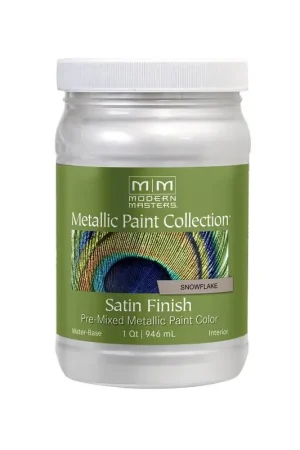 Modern Masters Shimmer Satin Snowflake Metallic Paint 1 qt Popular