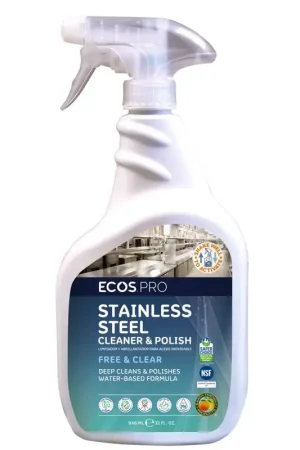 Trending ECOS PRO Soy Scent Stainless Steel Cleaner 32 oz Liquid, Pack of 6