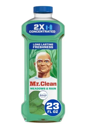 Mr. Clean Meadows and Rain Scent Concentrated All Purpose Cleaner Liquid 23 oz, Pack of 6 Authentic
