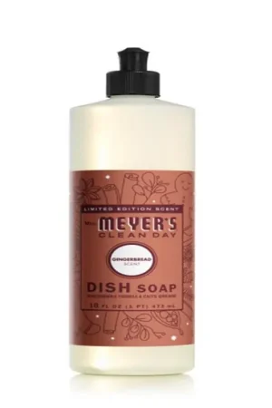 Best Seller Mrs. Meyer's Clean Day Gingerbread Scent Liquid Dish Soap 16 oz 1 pk, Pack of 6