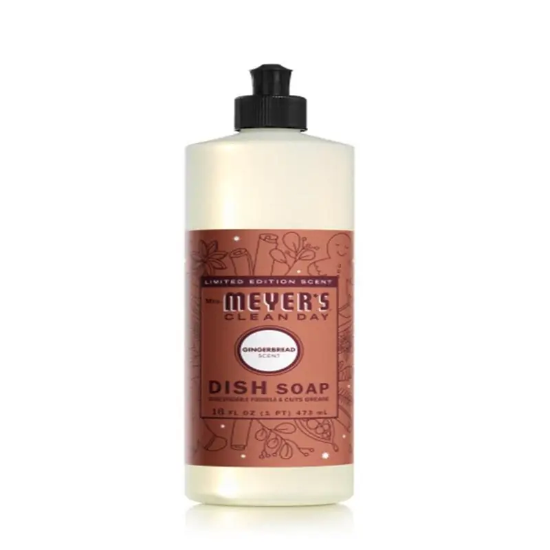 Best Seller Mrs. Meyer's Clean Day Gingerbread Scent Liquid Dish Soap 16 oz 1 pk, Pack of 6