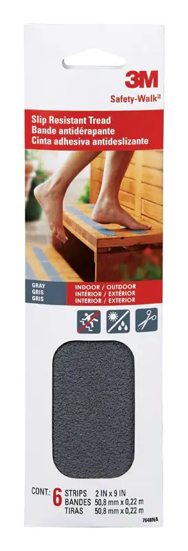 3M Safety-Walk Gray Anti-Slip Tape 2 in. W X 9 in. L 6 pk Bargain
