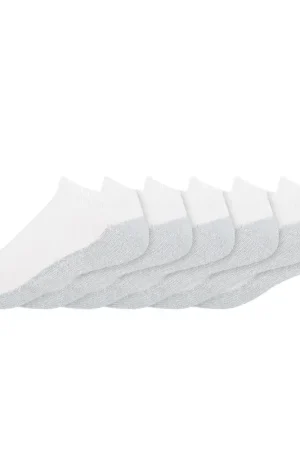 Hot Picks Dickies Men's Dri-Tech No-Show Socks White, Pack of 2