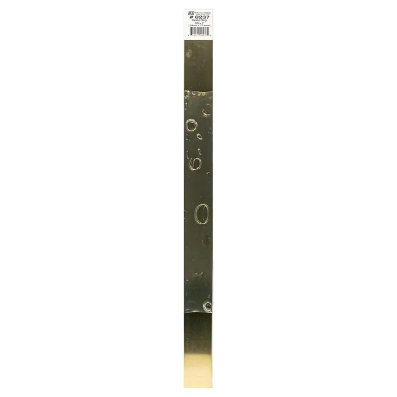 K&S 0.03 in. X 1 in. W X 12 in. L Galvanized Brass Plain Metal Strip Clearance
