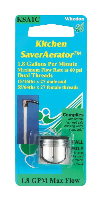 Whedon SaverAerator Dual Thread 15/16 in.- 27M x 55/64 in.-27F Chrome Plated Faucet Aerator Special Discount