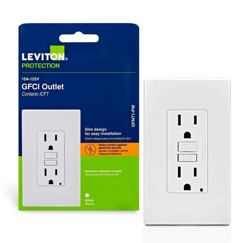 Leviton SmartlockPro 15 amps 125 V Duplex White GFCI Outlet 5-15R 1 pk Weekend Sale