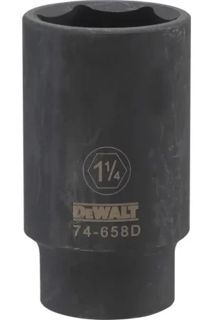 Affordable DeWalt 1-1/4 in. X 1/2 in. drive SAE 6 Point Deep Impact Socket 1 pc