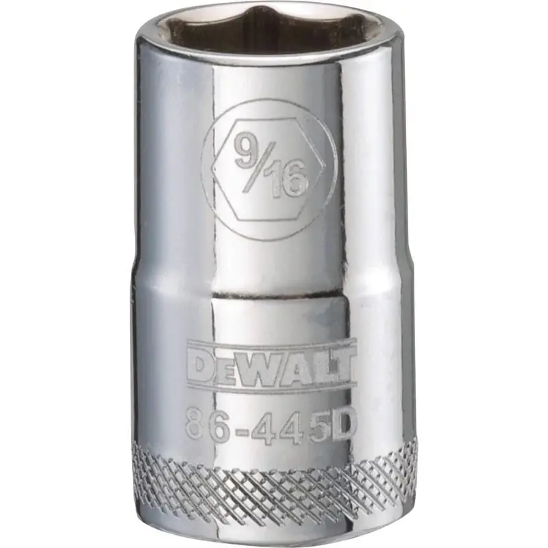 DeWalt 9/16 in. X 1/2 in. drive SAE 6 Point Socket 1 pc Luxury