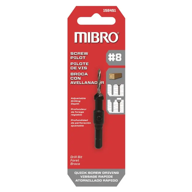 Richelieu Mibro 8 X 2.75 in. L Steel Screw Pilot Pilot Drill Bit Straight Shank 1 pk Get Yours