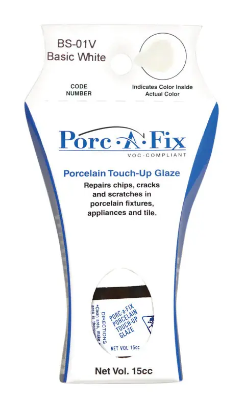 Porc-A-Fix Porcelain Basic White Touch-Up Glaze 15 cc Mega Sale