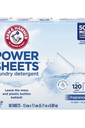 Arm & Hammer No Scent Detergent Sheets 60 ct 60 pk, Pack of 6 Last Chance